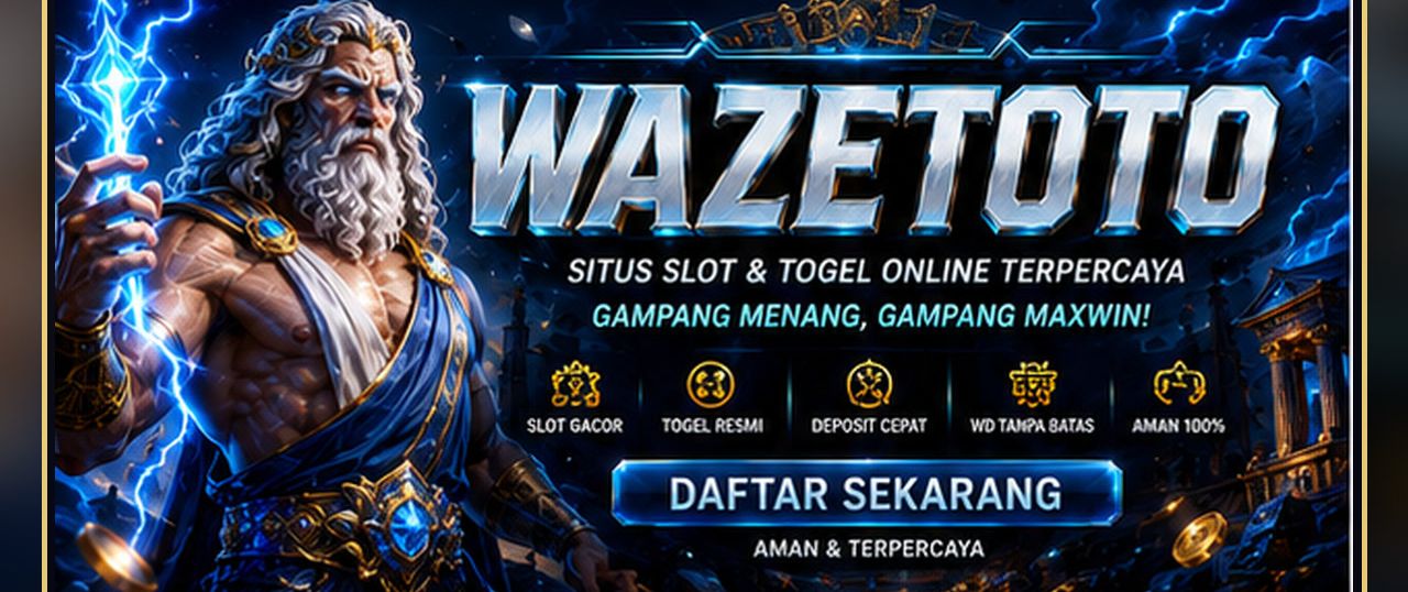 Banner WAZETOTO — ilustrasi layanan dan kategori permainan